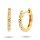 0.07ct 14k Yellow Gold Diamond Huggie Earring